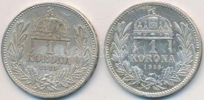 1915KB 1K Ag "Ferenc József" (2x) T:2,2-