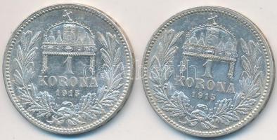 1915KB 1K Ag "Ferenc József" (2x) T:2,2-