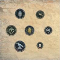 2005. 1Ft-100Ft 7klf db-os forgalmi sor + 10Ft "József Attila" dísztokos szettben T:PP