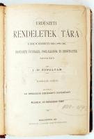 1895 Bp., Erdészeti rendeletek tára erdőbirtokosok, erdészeti ügyekkel foglalkozók és erdőtisztek sz...