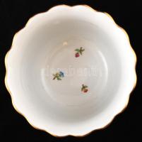 Herendi Viktória mintás kaspó, kézzel festett, jelzett, hibátlan, m:11 cm, d:15 cm