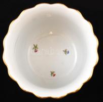 Herendi Viktória mintás kaspó, kézzel festett, jelzett, hibátlan, m:11 cm, d:15 cm