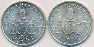 1993. 200Ft Ag "MNB" (2x) T:2