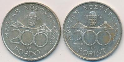 1994. 200Ft Ag "Deák" (2x) T:2,2-