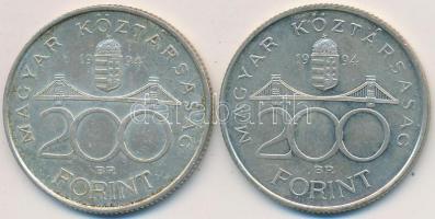 1994. 200Ft Ag "Deák" (2x) T:2,2-