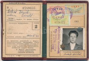 1960 Szombathely, Fényképes MÁV igazolvány vasutas családtagok és nyugellátottak részére