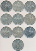 1994. 200Ft Ag "Deák" (10x) T:2,2-