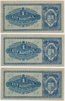 1920. 1K (3x) sorszámkövetők T:I,I-