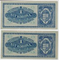 1920. 1K (2x) sorszámkövetők T:I,I-