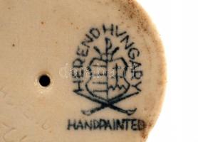 Herendi madár (pinty), kézzel festett, jelzett, hibátlan, m:10 cm