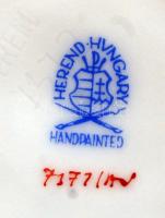 Herendi tárgyak (3 db), kézzel festett, jelzett, hibátlan