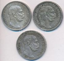 1914-1915. 1K Ag "Ferenc József" (3x) T:2,2-,3