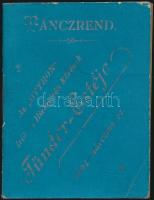 1894 Táncrend az "Otthon" Írók és Hírlapírók Körének Tündér-Estjére, képekkel illusztrált, kitöltetlen