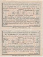 1948. "Fél sorsjegy a X. újjáépítési állami sorsjátékra" (60.000Ft főnyereményre) két dara...