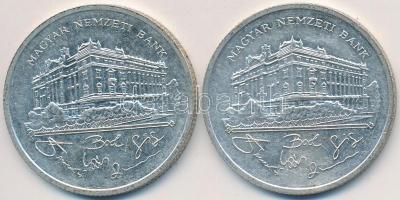 1992. 200Ft Ag "MNB" (2x) T:2,2-