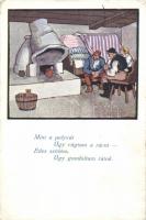 Mint a pelyvát úgy vágtam a rácot- édes szülém, úgy gondoltam rátok / Hungarian folklore, K.u.K. soldier, '1916 IV. Károly király koronázása napján' So. Stpl (EK)