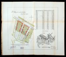 cca 1905 A Villányi úti családi háztelep telekfelosztási rajza, nyomtatott tervrajz, Löllbach Kálmán ekl. építész irodájának pecsétjével, 64x54 cm