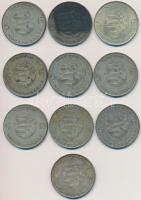 1947. 5Ft Ag "Kossuth" (10x) T:2-,3 patina