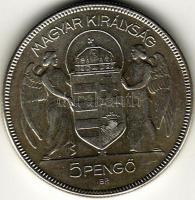 1930. "Horthy jobbra" 5P Ag T:2