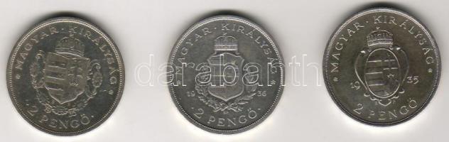 1935-36. "Pázmány, Rákóczi, Liszt" 2P Ag T:2