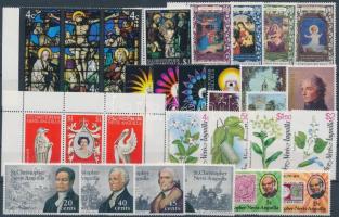 1976-1980 30 stamps with sets + 3 blocks + 1 minisheet, 1976-1980 30 db bélyeg, közte teljes sorok, ívszéli és ívsarki értékek, összefüggések + 3 db blokk + 1 db kisív
