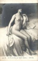 La Fin du Livre / Erotic nude art postcard s: Delphin Enjolras