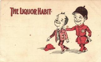 The Liquor Habit, gendarme, drunk man, humour (EK)