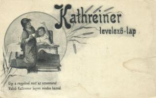 Kathreiner levelező lap; Úgy a reggelinél mint az ozsonnánál, Valódi Kathreiner legyen minden háznál / Hungarian coffee advertisement (b)