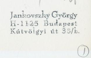 cca 1982 Jankovszky György(1946-): Artistaképző, feliratozva, pecséttel jelzett, 18x12 cm