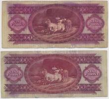 1949. 100Ft (2x) T:III,III- ázott