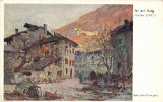 Südtirol, Alto Adige - series of 5 unused art postcards (Pustertal, Arco, Valsugana, Persen, Col di ...