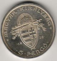 1938. "Szt.István" 5P Ag T:1/2