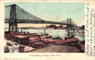 New York City, Williamsburg bridge, steamship (fa)