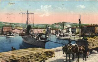 Fiume, port, steamships