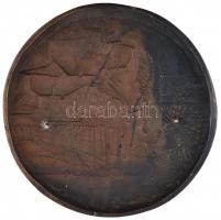 Kutas László (1936-) "Budapest" Br plakett (193mm) T:1-