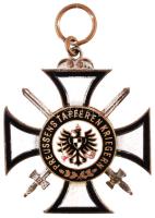 Német Birodalom 1914-1918. "Porosz Frontharcos Háborús Kereszt kardokkal" zománcozott kitüntetés mellszalag nélkül T:2- German Empire 1914-1918. "Prussian War Honor Cross with swords" enamelled decoration without ribbon C:VF