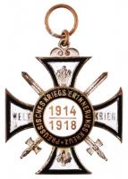 Német Birodalom 1914-1918. "Porosz Frontharcos Háborús Kereszt kardokkal" zománcozott kitü...