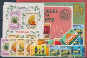 1973-1975 62 db bélyeg, közte teljes sorok, ívszéli értékek + 6 db blokk, 3 db stecklapon