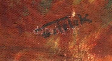 Stelek jelzéssel: Fenyves erdő, olaj, vászon, 61x40