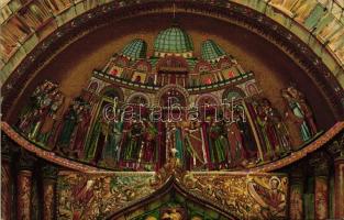 Freskók, oltárképek - 21 olasz litho művészlap / frescos, altarpieces - 21 unused Italian litho post...