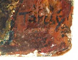 Jelzés nélkül: Non figuratív II., olaj, farost, 74x34cm