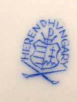 Herendi Eton mintás lapos és mély tányér, kézzel festett, jelzett, hibátlan, d:24 és 25 cm