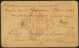 Nagy Imre (1849-1893) színész keményhátó fotója  a művész sajátkezű dedikációjával