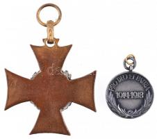1923. "II. Osztályú Tiszti Szolgálati Jel" aranyozott Br kitüntetés mellszalag nélkül + 19...