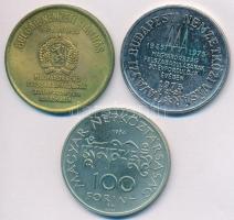 1984. 100Ft alpakka "Kőrösi Csoma Sándor" eredeti tokban, tanúsítvánnyal + 1975. "HUN...