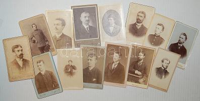 1860-1900 14 db férfi portré fotó