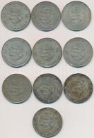 1947. 5Ft Ag "Kossuth" (10x) T:2-,3 patina