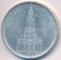 Német 3. Birodalom 1934E 5M Ag "Garnisonkirche" T:2-
German Third Reich 1934E 5 Mark Ag &q...