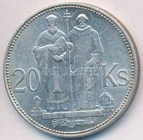 Szlovákia 1941. 20K Ag "Cirill és Metód" T:2 Slovakia 1941. 20 Korun Ag "St. Kyrill and St. Methodius" C:XF Krause KM#7.1