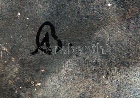 B.A. jelzéssel: Gondolás, akvarell, papír, üvegezett keretben, 29x47cm